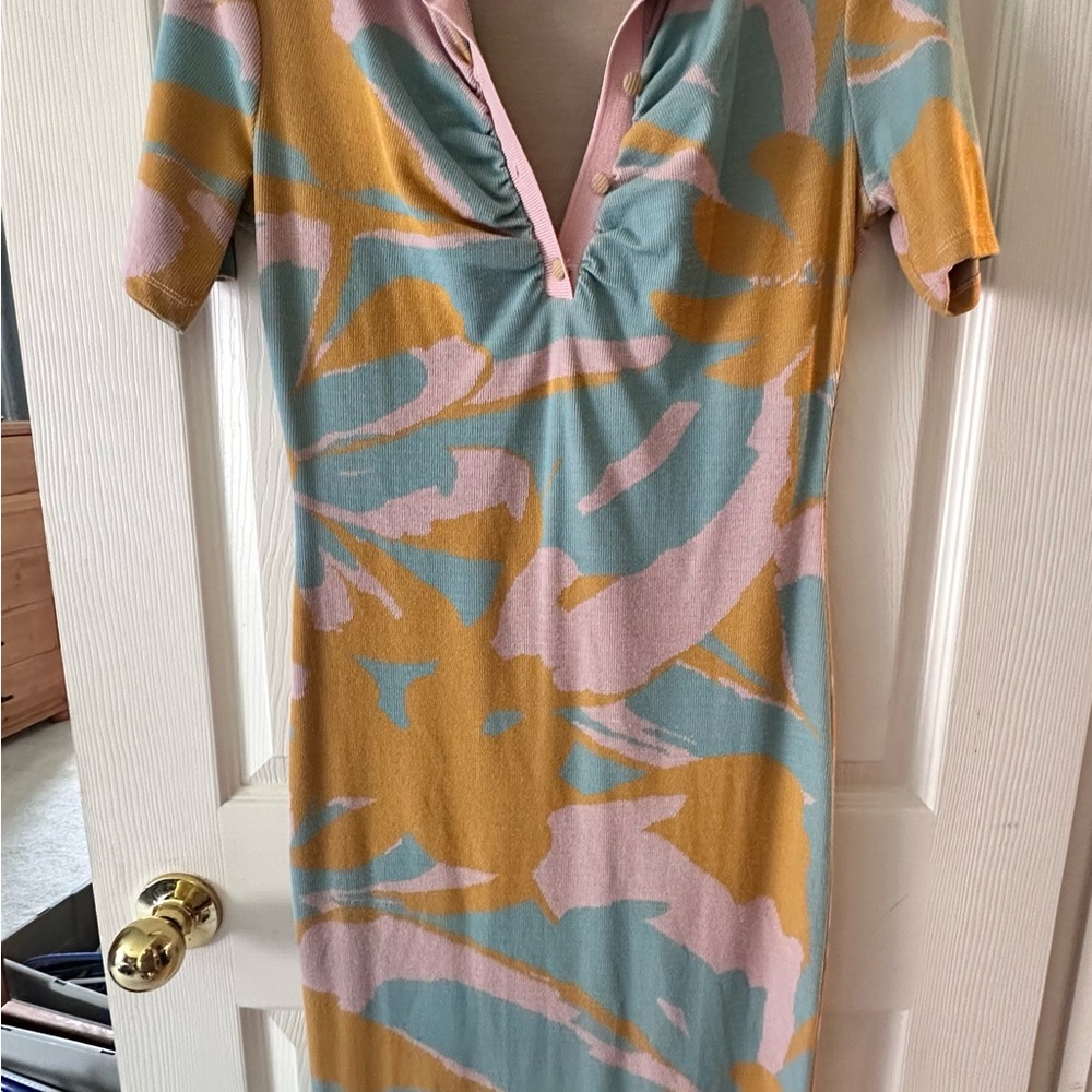 Colorful Abstract Print Dress